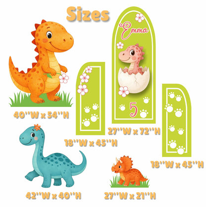 Baby Dino Cutouts, Dinosaur Birthday Party, Yard Sign, Party Props, Dinosaur Baby Shower, Arch Backdrop, Centerpieces, T-Rex Dino, Dino
