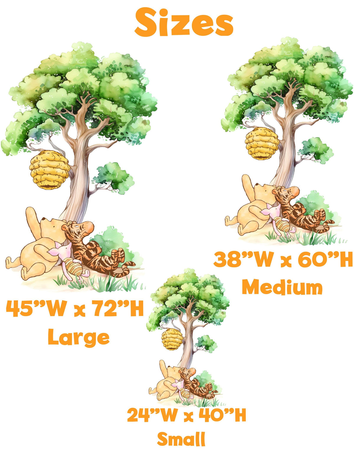 Classic Honey Bear Cutout Decoration (Tree with Friends), Baby Shower Decor, Backdrop, Yard Sign, Honey Bear, Baby Birthday, Classic Bear, Gender Reveal