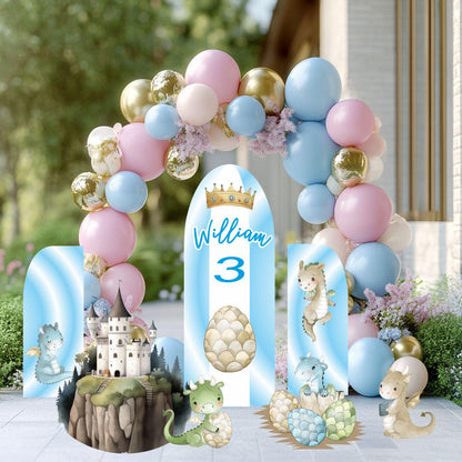 Blue Baby Dragons Cutouts, Fantasy Birthday Decor, Dragons Prop, Whimsical Fantasy Baby Shower, Storybook, Fairytale, Magic Castle, Baby Boy