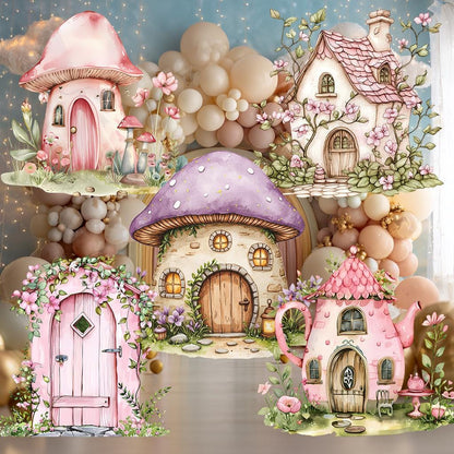 Fairy First Birthday Decor, Mushroom Cutout, Baby Shower, Enchanted Fairy Birthday Decor, Fairy Theme Birthday, Mushroom Backdrop,Fairy Door