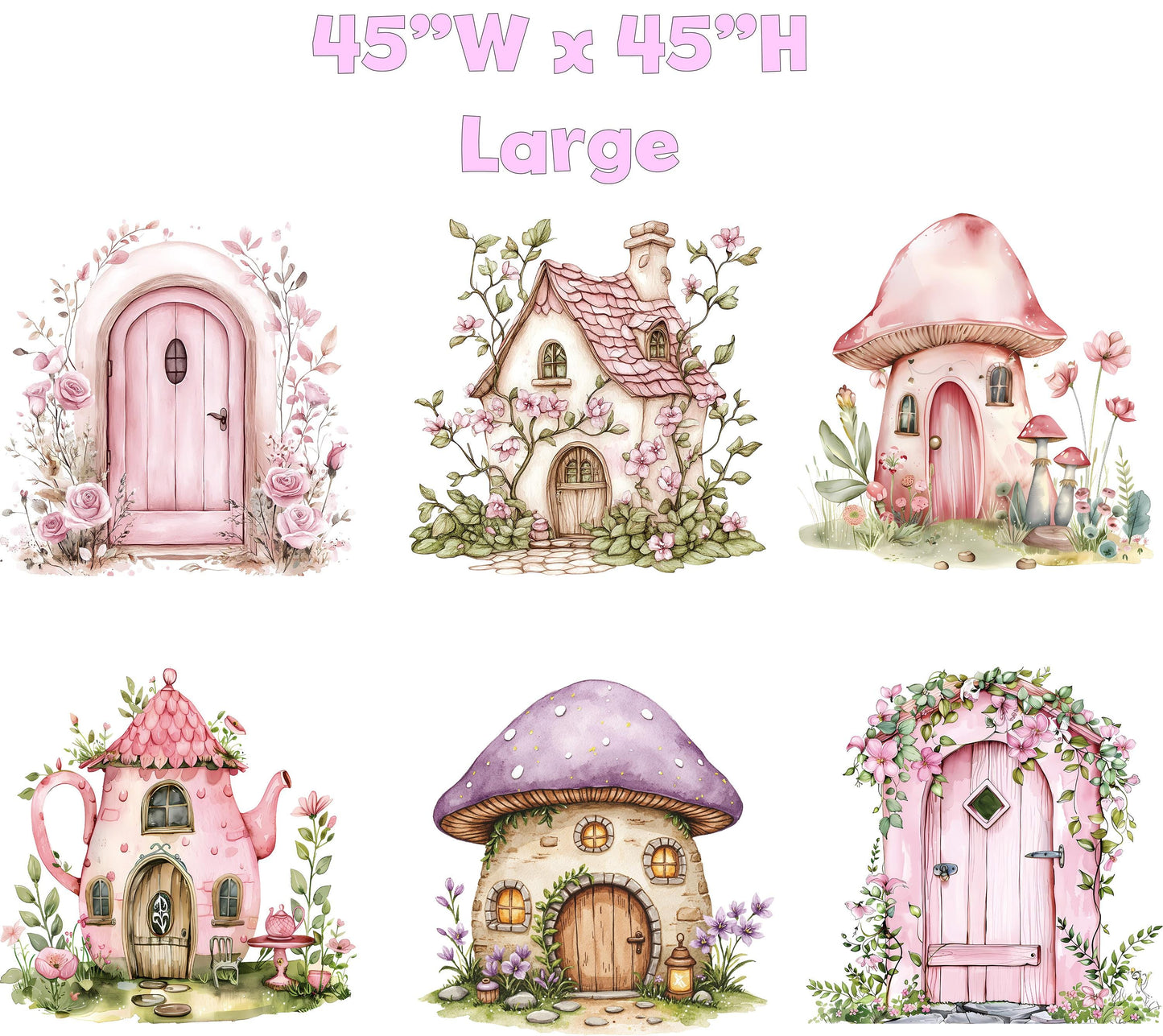 Fairy First Birthday Decor, Mushroom Cutout, Baby Shower, Enchanted Fairy Birthday Decor, Fairy Theme Birthday, Mushroom Backdrop,Fairy Door