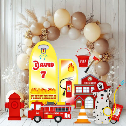Firefighter Cutouts Set — custom party decor, printed and cut to shape