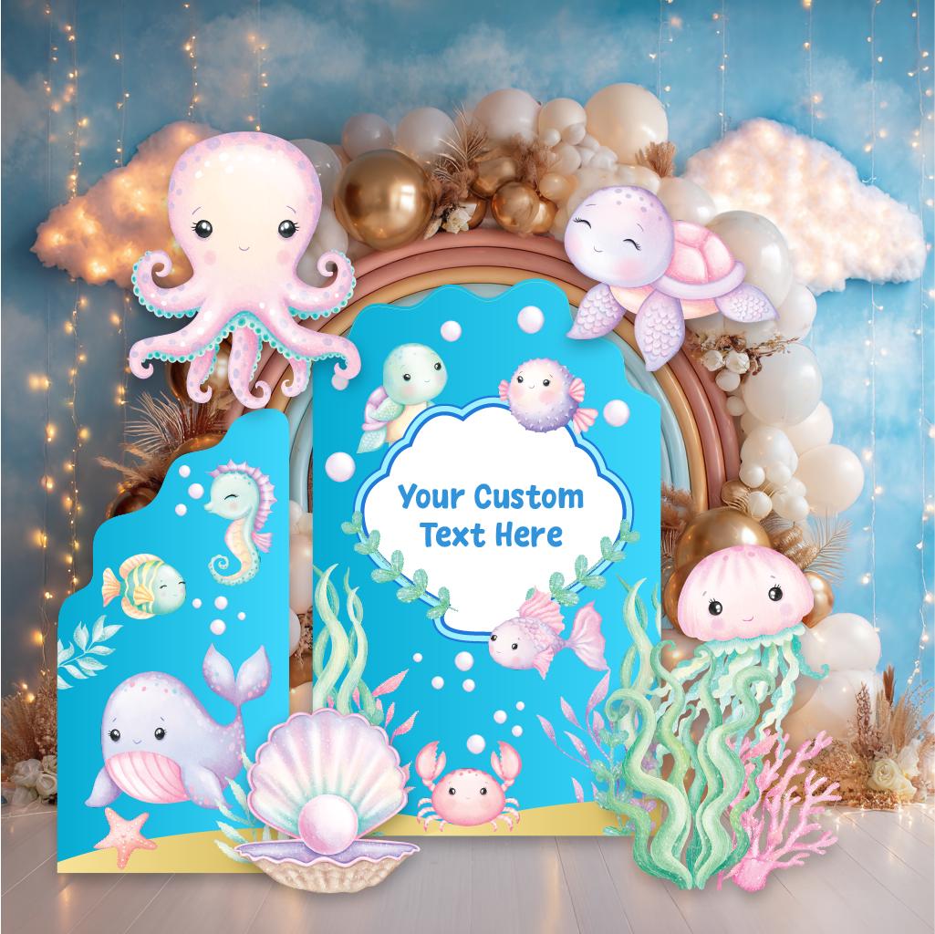 Under the Sea Cutout, ONEder the Sea, Pastel Sea Animals, Ocean Animals Props, Baby Shower, Whale Backdrop, Underwater Party, First Birthday