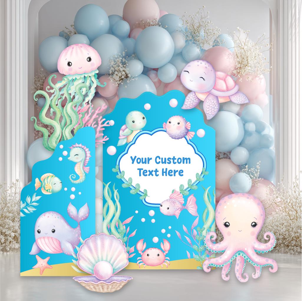 Under the Sea Cutout, ONEder the Sea, Pastel Sea Animals, Ocean Animals Props, Baby Shower, Whale Backdrop, Underwater Party, First Birthday