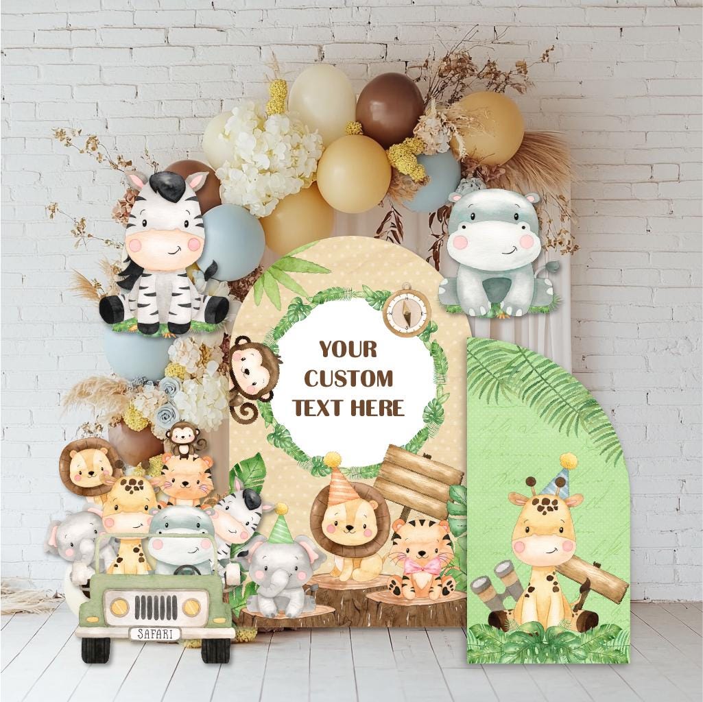 Safari Animals Truck Cutouts, Baby Shower, Safari Truck, Wild One, Birthday Decor, Safari Animal Party, Two Wild, Party Props, Safari Jeep