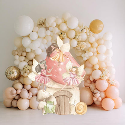 Fairy First Birthday Cutout, Fairy Theme Baby shower Mushroom Backdrop, Enchanted Fairy Birthday Decor, Fairy Door, Stand Up Prop, Signs