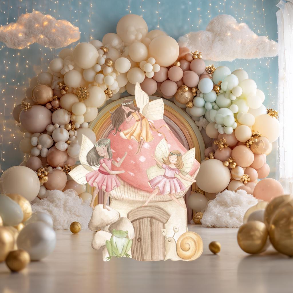 Fairy First Birthday Cutout, Fairy Theme Baby shower Mushroom Backdrop, Enchanted Fairy Birthday Decor, Fairy Door, Stand Up Prop, Signs