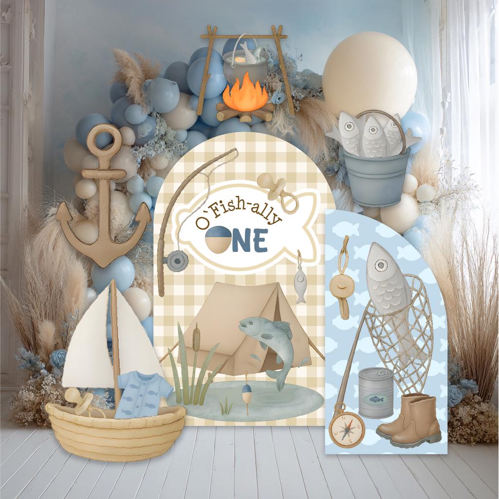 Ofishally One First Birthday Cutouts, First Birthday, Baby Boy, Photo Prop, Big One, O-fish-ally, Boys First Birthday, Fishing Party, Fish