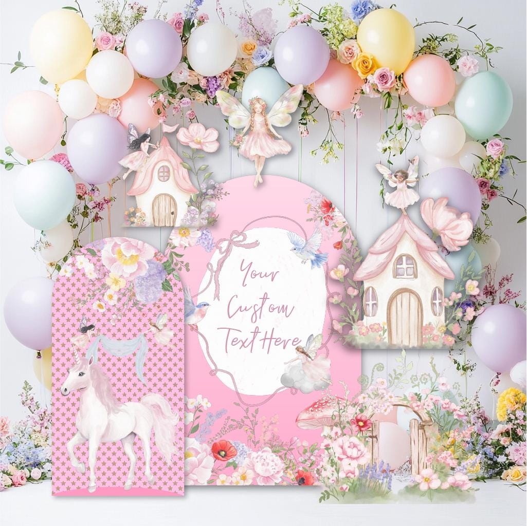 Fairy First Birthday Decor, Cutout, Floral Baby Shower, Fairy Garden, Fairy House, Unicorn Cutout, 1st Birthday, Garden Party, Props,Fairies