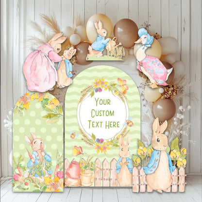 Blue Garden Bunny Cutout, Rabbit Baby Shower Decor, Backdrop, Gender Reveal, First Birthday, Baby Boy, Garden Themed Birthday, Standee, Prop