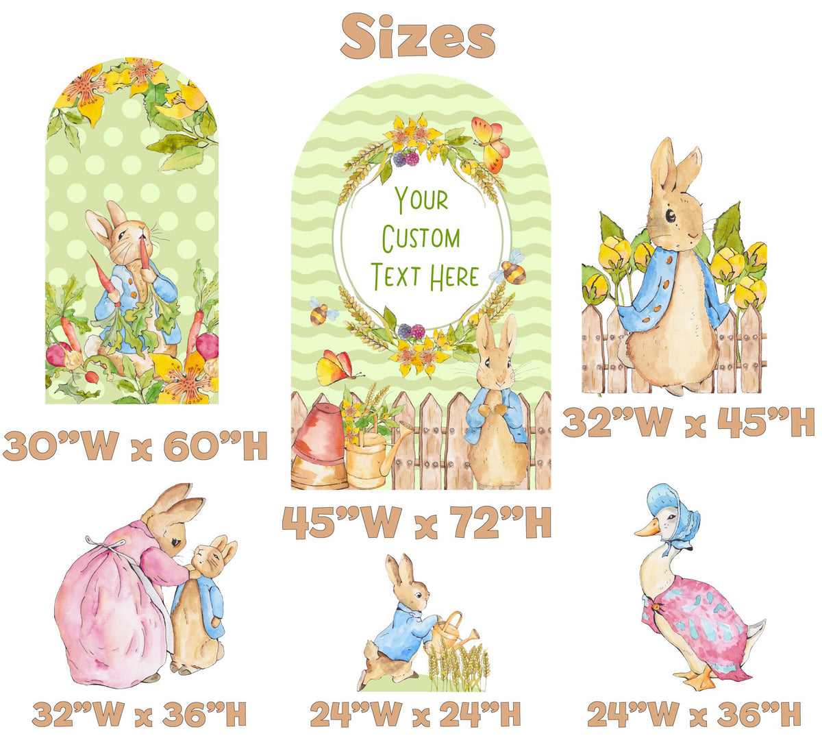 Blue Garden Bunny Cutout, Rabbit Baby Shower Decor, Backdrop, Gender Reveal, First Birthday, Baby Boy, Garden Themed Birthday, Standee, Prop
