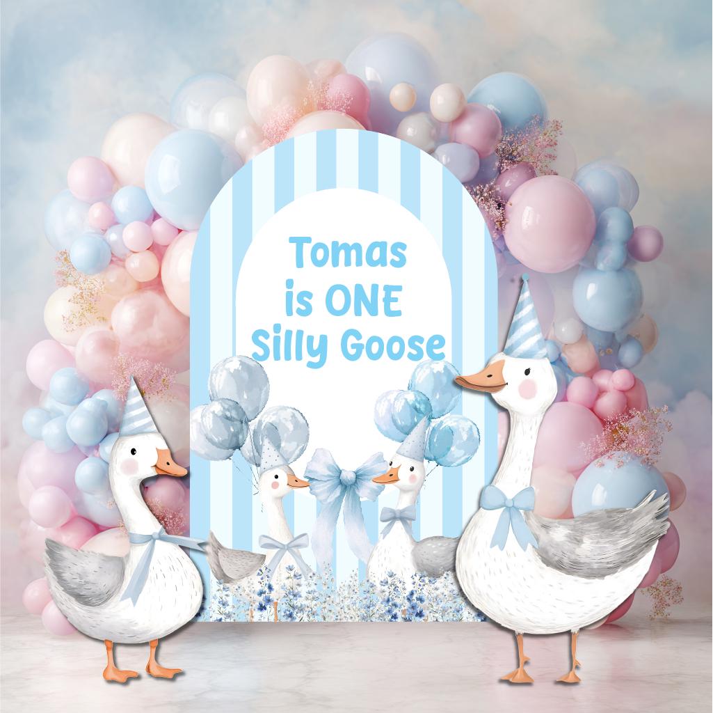 Blue Goose Cutouts, One Silly Goose, Mama Goose Baby Shower, Silly Goose Props, Mother Goose, Lucky Duck, Cottagecore,1st Birthday Decor