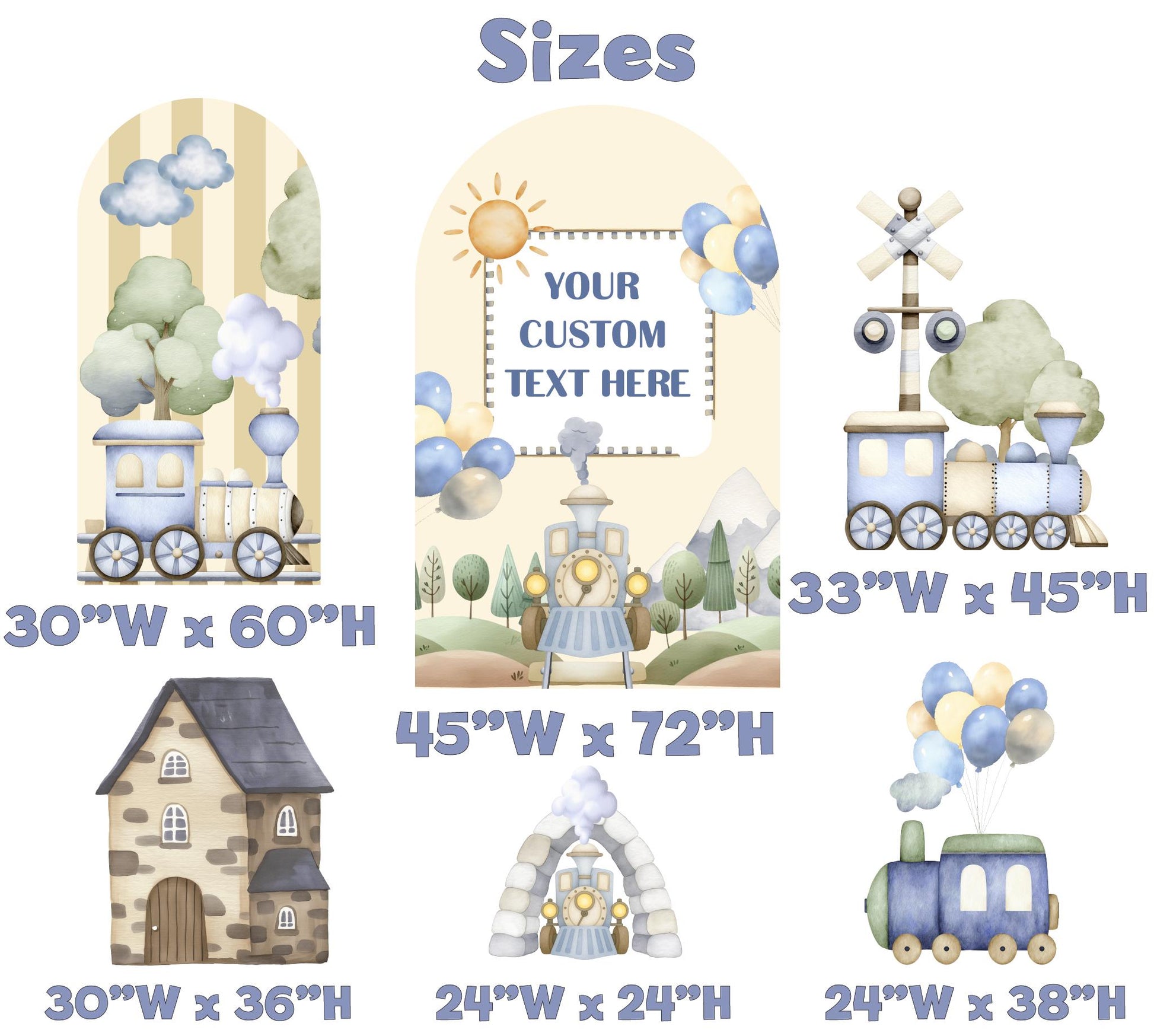Train Birthday Party Cutouts, Boys Birthday, Train Backdrop, Choo I'm Two Party Decor, 2nd Birthday, Personalized Birthday, Party Props