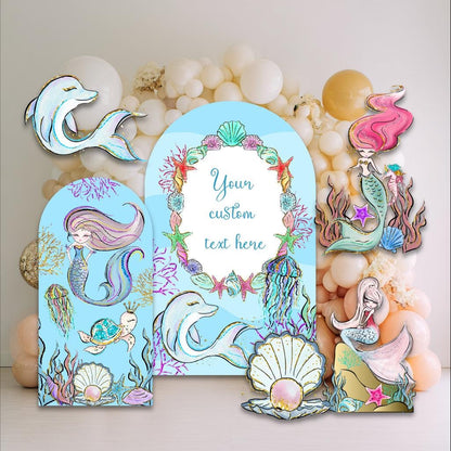 Mermaid Cutouts, Personalized Backdrop, Birthday Party Decor, Under The Sea, Mermaid Tails, Beach Theme Party, Ocean Theme, Oneder The Sea