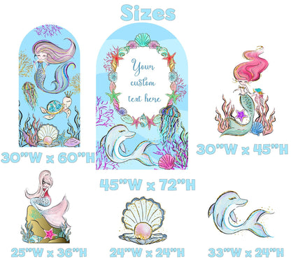 Mermaid Cutouts, Personalized Backdrop, Birthday Party Decor, Under The Sea, Mermaid Tails, Beach Theme Party, Ocean Theme, Oneder The Sea