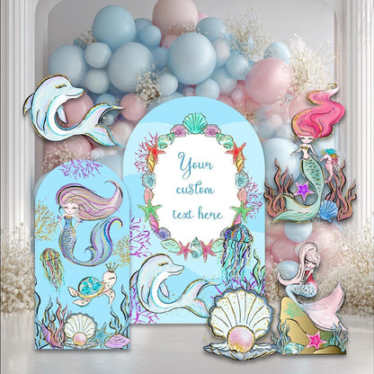 Mermaid Cutouts, Personalized Backdrop, Birthday Party Decor, Under The Sea, Mermaid Tails, Beach Theme Party, Ocean Theme, Oneder The Sea