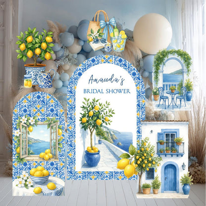Mediterranean Birthday Cutouts, Amalfi Coast Party Props, Mediterranean Baby Shower, Italian Bridal Shower, Signs, Bachelorette Backdrop