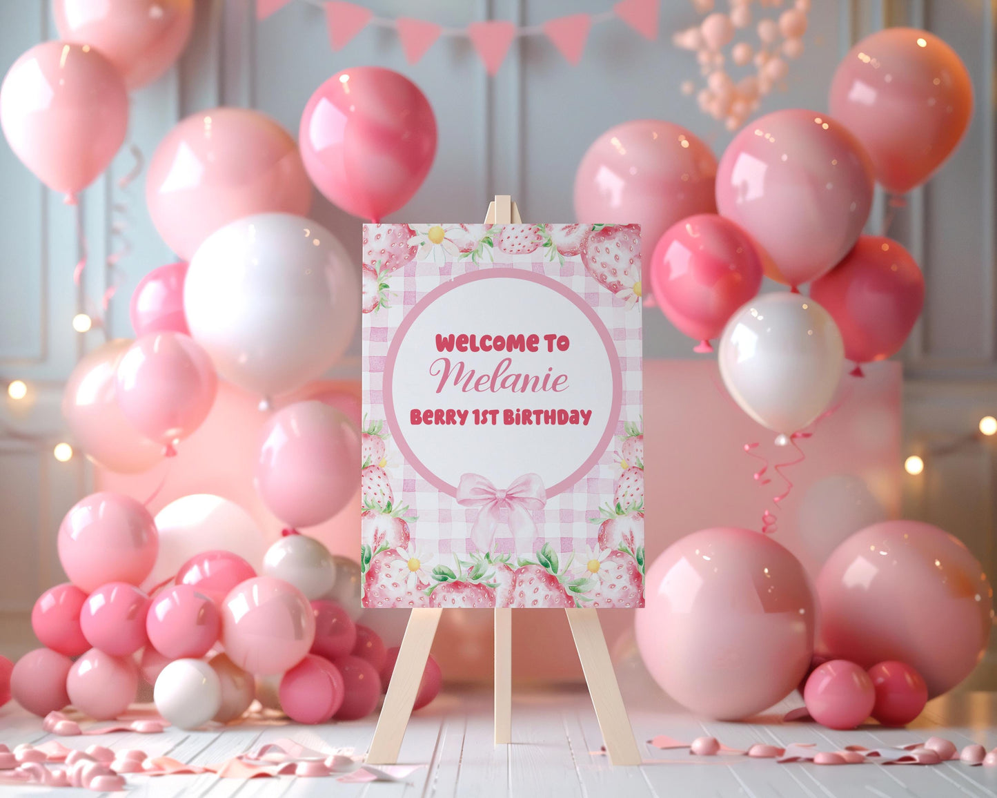 Berry First Birthday Cutouts, Strawberry Backdrop, Sweet Party Decorations, Sweet One, 1st birthday, Berry 1st Birthday, Strawberry Props