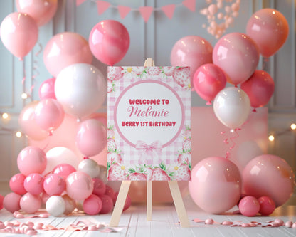 Berry First Birthday Cutouts, Strawberry Backdrop, Sweet Party Decorations, Sweet One, 1st birthday, Berry 1st Birthday, Strawberry Props