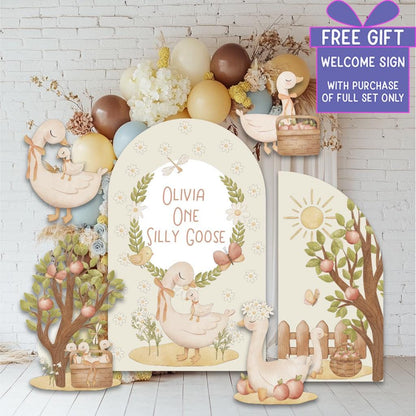 One Silly Goose Cutouts, Mama Goose Baby Shower, Silly Goose Props, Birthday Decor, Lucky Duck, Gender Neutral, Cottagecore, 1st Birthday