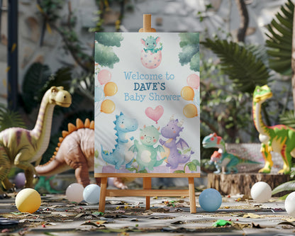Pastel Baby Dragons Cutouts (Green Dragons & Castle), Fantasy Birthday Decor, Dragons Props, Whimsical Fantasy Baby Shower, Storybook Signs, Fairytale, Magic Castle