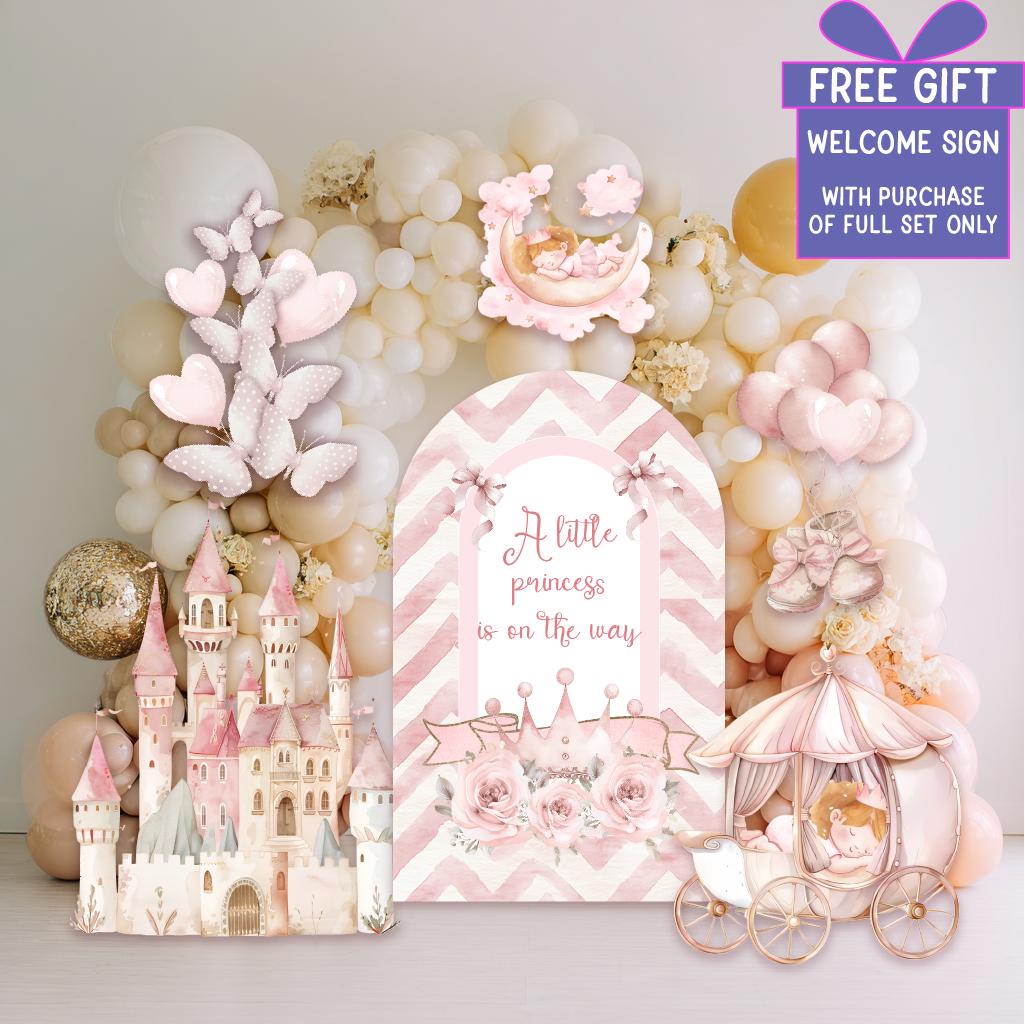 Pink Baby Princess Cutout — custom party decor, printed and cut to shape