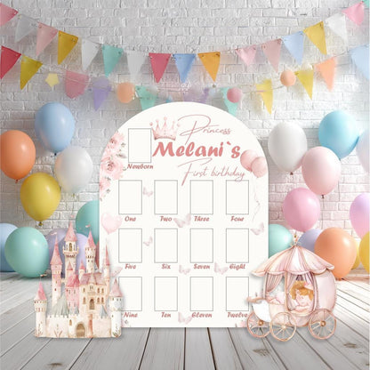 Personalized Pink Baby Princess Photo Board — custom party decor, printed and cut to shape