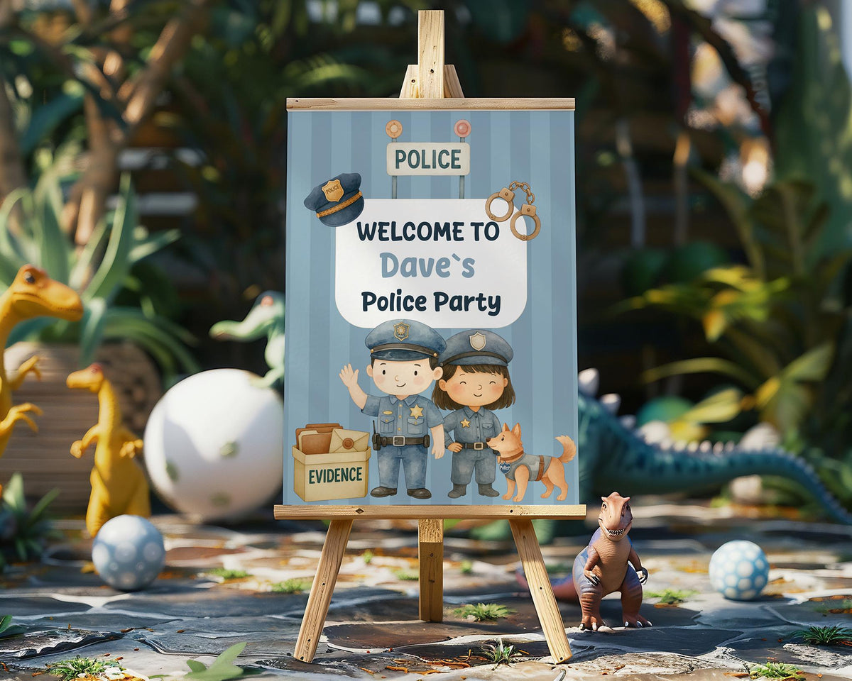Police Cutouts, Police Station, Policeman Party, Police Theme Birthday Party, Vehicle Party, 3rd Birthday Boy, Party Supplies,Police Officer