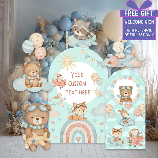 Cute Woodland Animals Cutout — custom party decor, printed and cut to shape