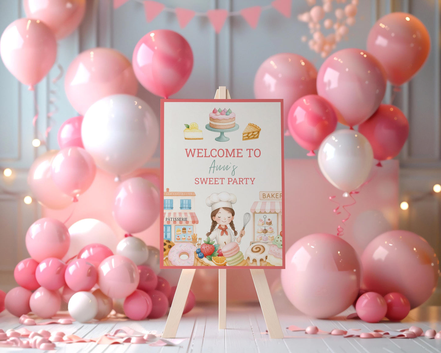 Patisserie Cutouts, Bakery Party, Candy Shop Backdrop, Two Sweet Birthday, Ice Cream, Lollipop, Donuts, Candy Theme Decor, Sweet Store, Cake