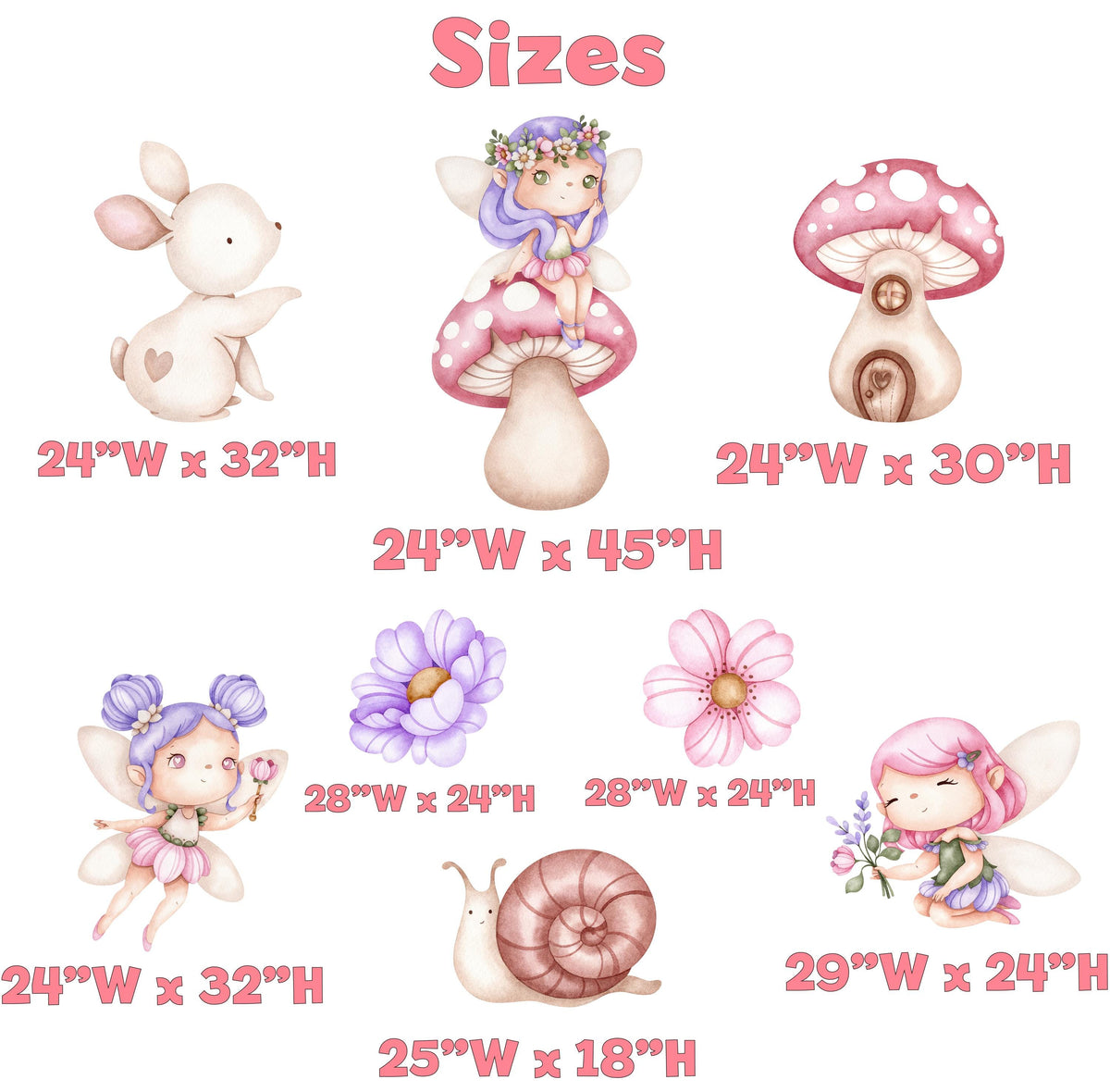 Fairy First Birthday Decor, Cutout, Baby Shower, Garden, Enchanted Fairy Girl Birthday Decor, Watercolor Fairy Theme Birthday, Stand Up Prop