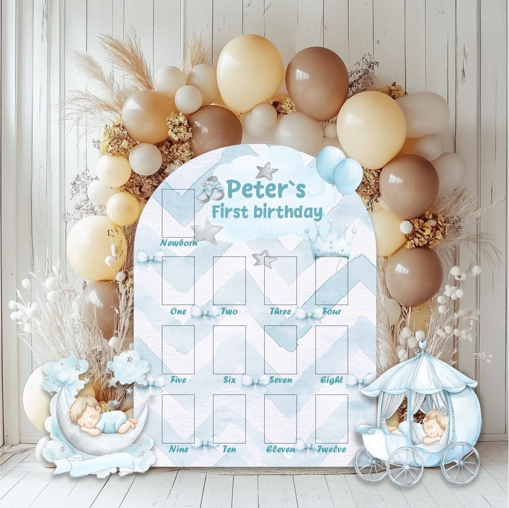 Personalized Little Aviator Photo Board — custom party decor, printed and cut to shape