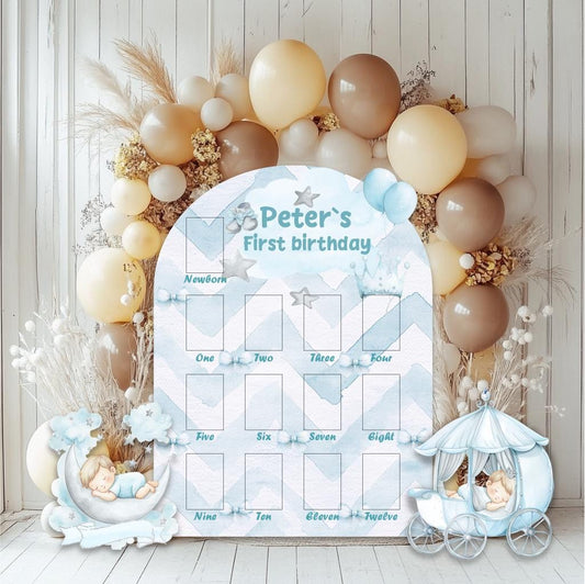 Personalized Little Aviator Photo Board — custom party decor, printed and cut to shape