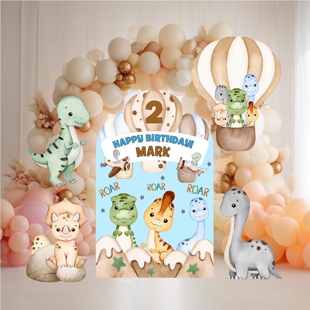 Dinosaur Party Cutouts, Party Decor, Air Transport, Hot Air Balloons, Baby Dino Birthday Party, Party Props, Dinosaur Baby Shower, Airplane