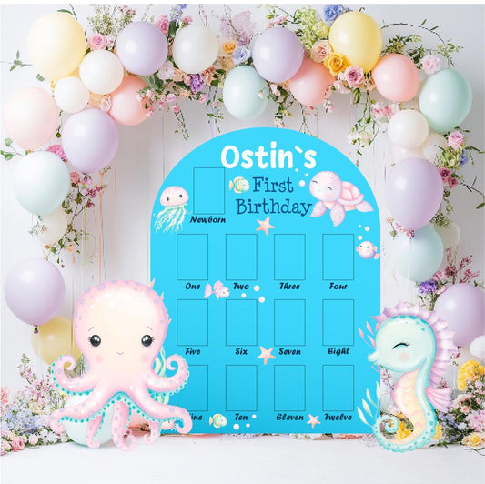 Personalized Under the Sea Cutout — custom party decor, printed and cut to shape