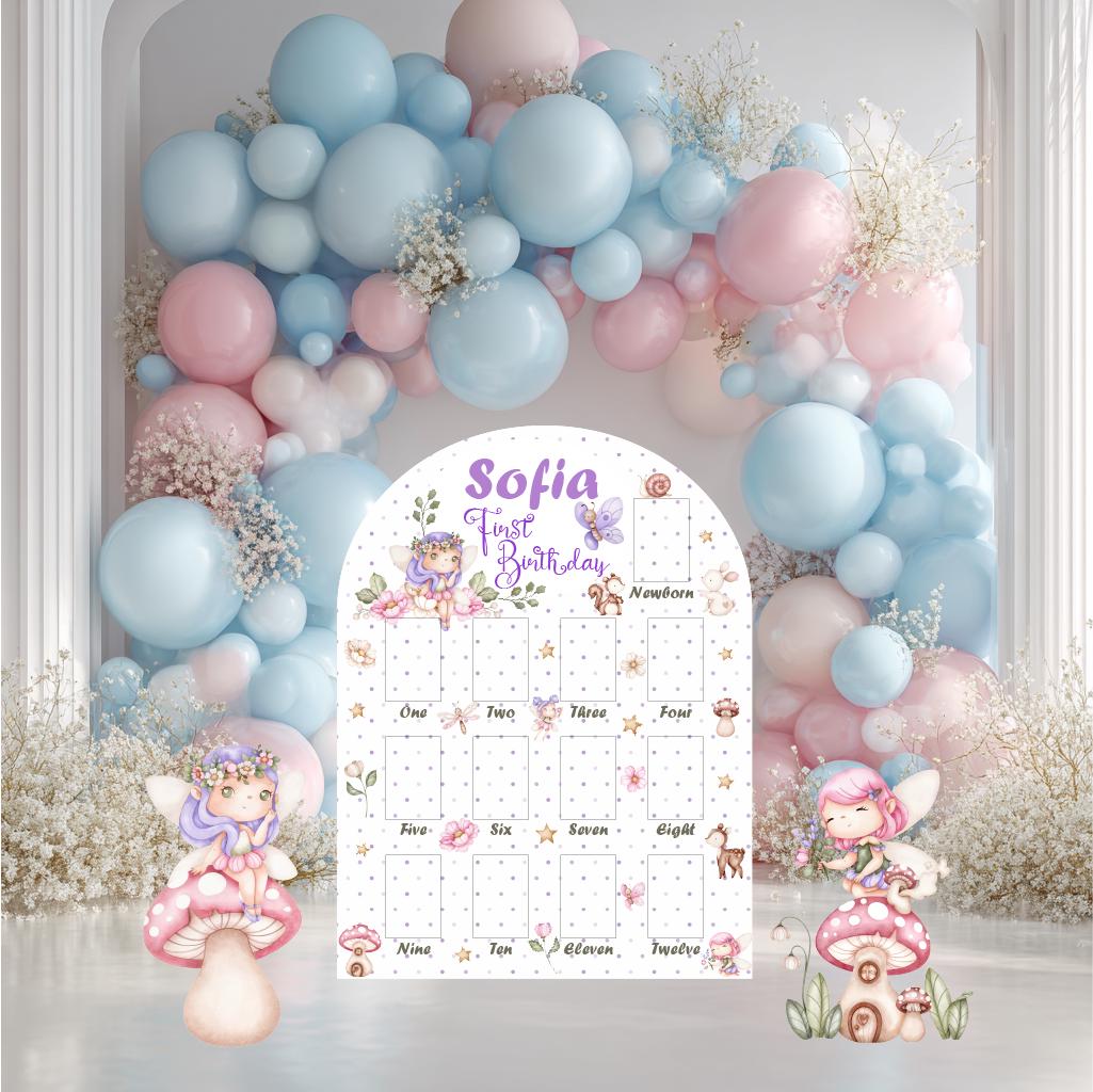 Personalized Fairy First Birthday Photo Board, Centerpieces, Whimsical First Birthday, Princess, Fairy Theme Party Cutouts, Party Props