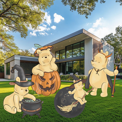 Halloween Honey Bear Cutouts — custom party decor, printed and cut to shape