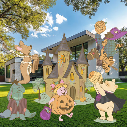 Halloween Honey Bear Cutouts, Yard Art, Spooky Decor, Halloween Decor, Baby Shower Decor, Yard Sign, Halloween Party Props