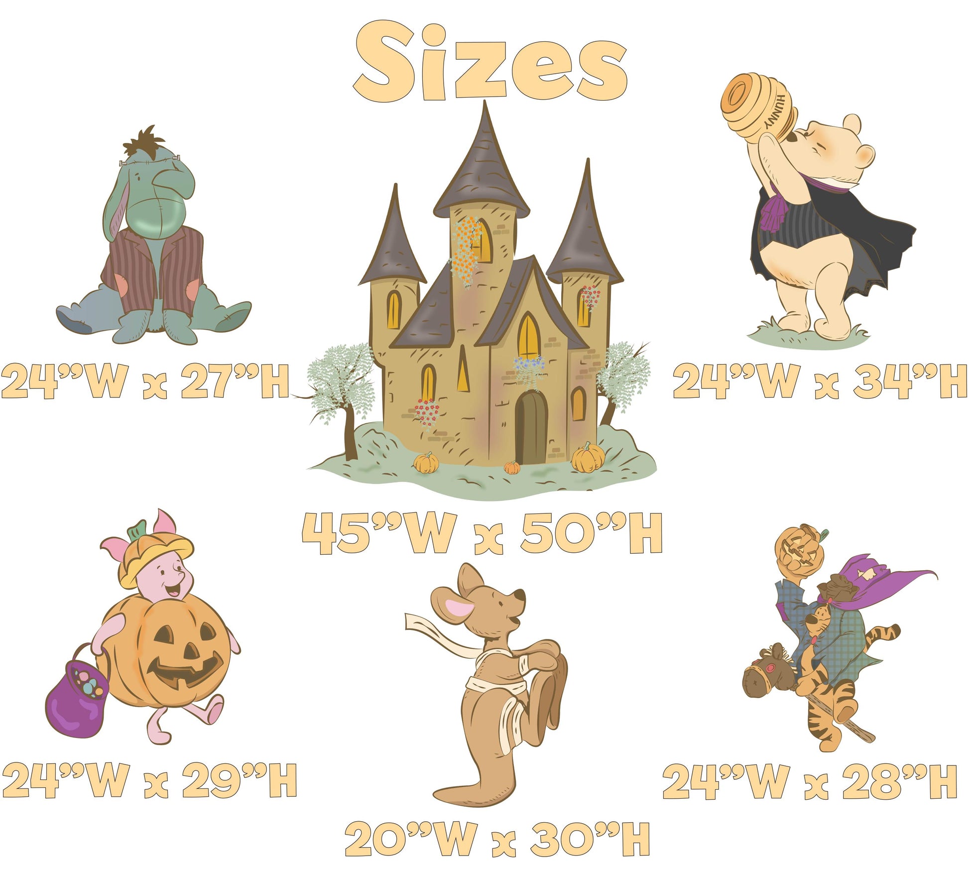 Halloween Honey Bear Cutouts, Yard Art, Spooky Decor, Halloween Decor, Baby Shower Decor, Yard Sign, Halloween Party Props