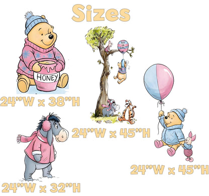 Honey Bear Gender Reveal Party Cutouts, Backdrop Decor, Blue or Pink, Honey Bear, Boy or Girl, Baby Announcement Decor