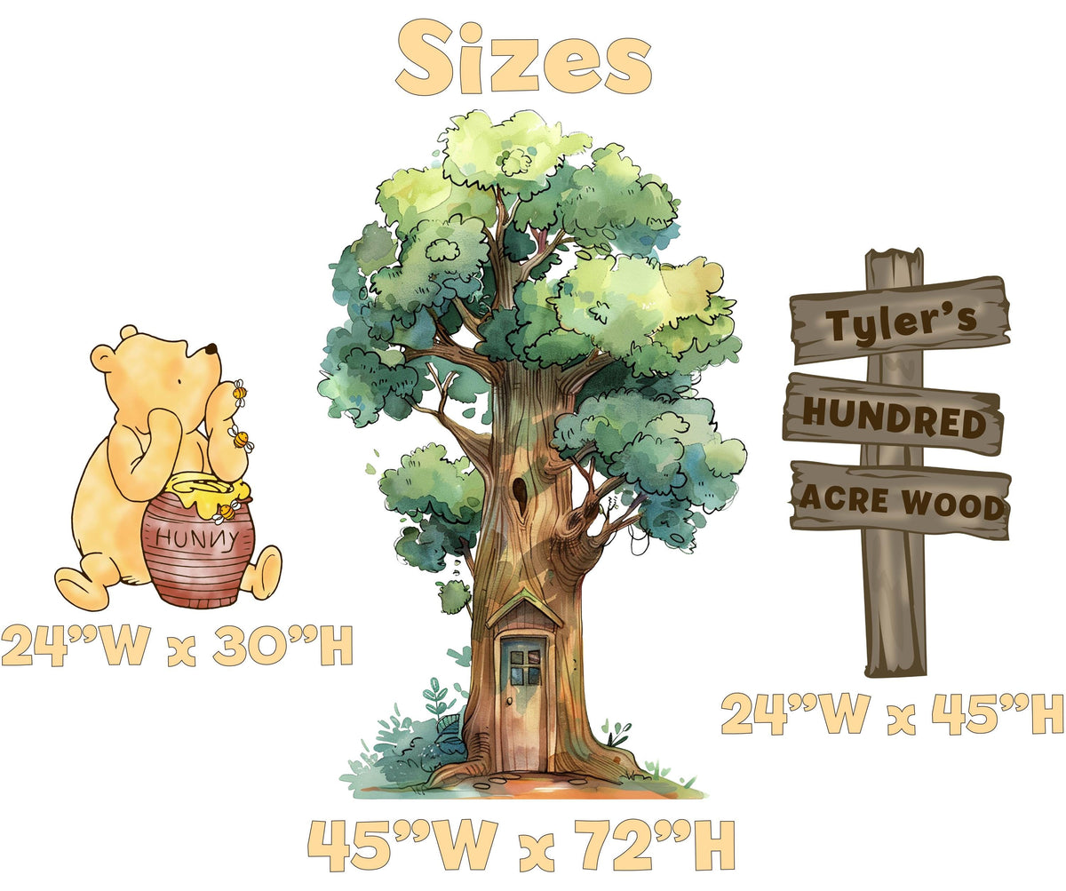 Classic Honey Bear Cutout Decoration (3-Piece Set with Wood Sign), Baby Shower Decor, Backdrop, Yard Sign, Honey Bear, Baby Birthday, Classic Bear, Gender Reveal