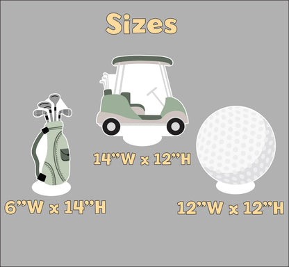 Golf Party Double-Sided Table Centerpieces Set 3, Hole in One, Baby Shower, Nursery Decor, Table Decor, 1st Birthday Decoration, Golf Cutout