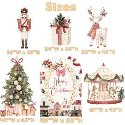 Christmas Arch Backdrop Cutouts, Nutcracker Baby Shower, Lawn Sign, Outdoor Decor, Christmas Village, Winter Decor, Christmas Party Decor