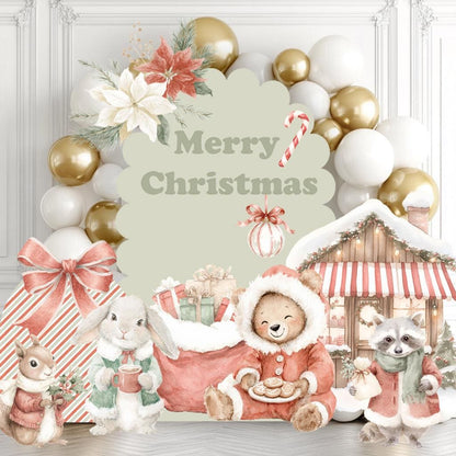 Christmas Woodland Animals Cutouts — custom party decor, printed and cut to shape