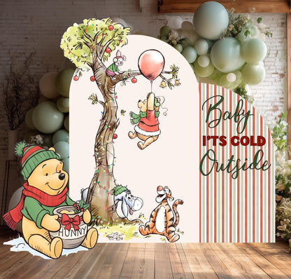 Santa Honey Bear Cutouts — custom party decor, printed and cut to shape