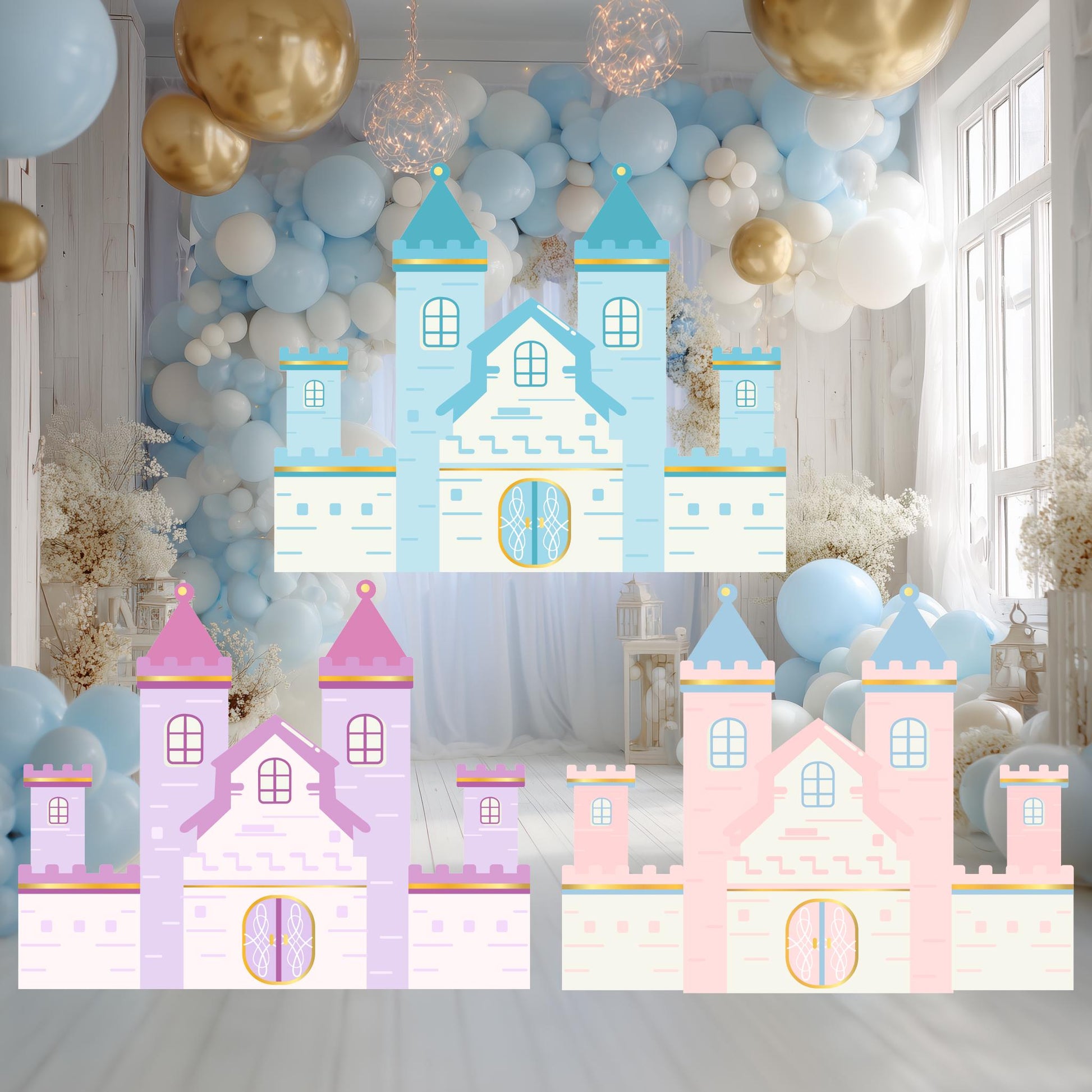 Pink Castle Cutout, Princess Party Decor, First Birthday, Fantasy, Princess Castle, Girls Baby Shower, Castle Backdrop