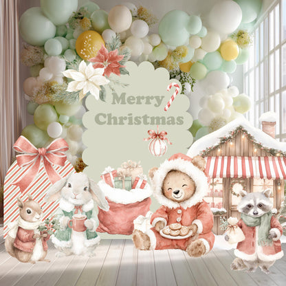 Christmas Woodland Animals Cutouts, Winter Wonderland, Baby Shower, Outdoor Decor, Christmas Village
