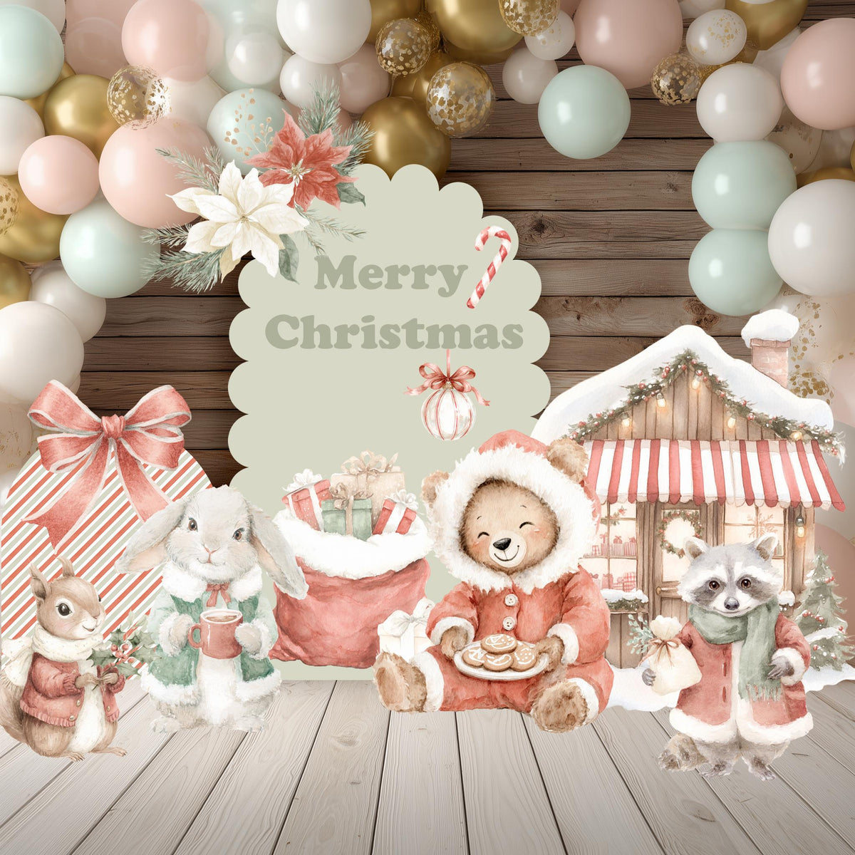 Christmas Woodland Animals Cutouts, Winter Wonderland, Baby Shower, Outdoor Decor, Christmas Village