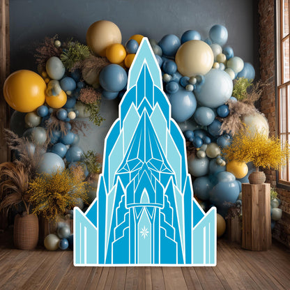 Ice Castle Cutout, Party Decor, First Birthday, Fairytale, Princess Blue Castle, Winter Baby Shower, Backdrop