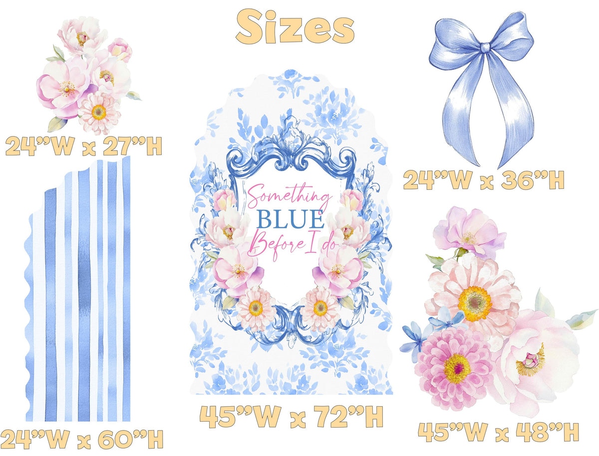 Something Blue Before I Do Bridal Shower, Floral Backdrop, Personalized Birthday Decorations, Baby Shower Decor, Bachelorette Party